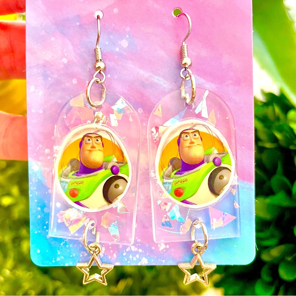 Buzz Lightyear Acrylic Dangle Earrings